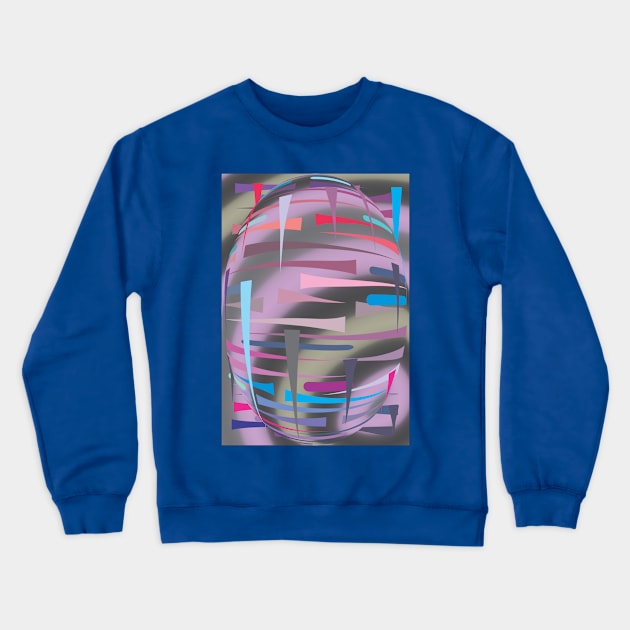 full color embossed oval Crewneck Sweatshirt by SikiuFactory